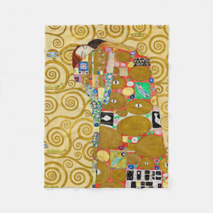 Gustav Klimt Fulfillment Nouveau Couple Fleecefilt