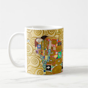 Gustav Klimt Fulfillment Nouveau Couple Kaffemugg