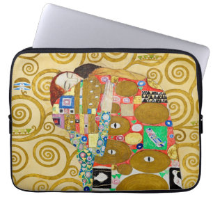 Gustav Klimt Fulfillment Nouveau Couple Laptop Fodral