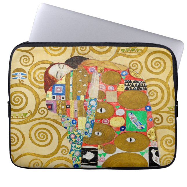 Gustav Klimt Fulfillment Nouveau Couple Laptop Fodral (Framsidan)