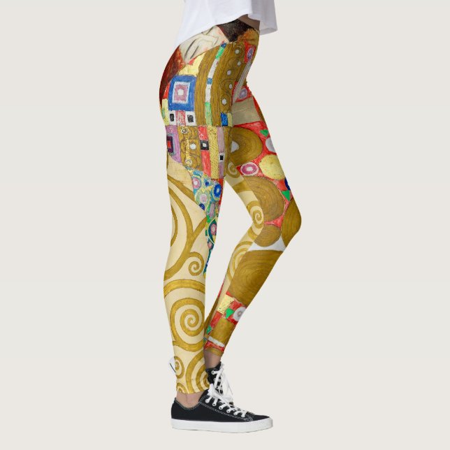 Gustav Klimt Fulfillment Nouveau Couple Leggings (Höger)