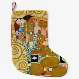 Gustav Klimt Fulfillment Nouveau Couple Liten Julstrumpa