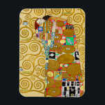 Gustav Klimt Fulfillment Nouveau Couple Magnet<br><div class="desc">Gustav Klimt,  Fulfillment 1910-1911 Art nouveau Couple med Klimts namnteckning snurrande design och vackra guld-målning.</div>