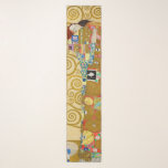 Gustav Klimt Fulfillment Nouveau Couple Sjal<br><div class="desc">Gustav Klimt,  Fulfillment 1910-1911 Art nouveau Couple med Klimts namnteckning snurrande design och vackra guld-målning.</div>