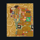 Gustav Klimt Fulfillment Nouveau Couple Trätavla<br><div class="desc">Gustav Klimt,  Fulfillment 1910-1911 Art nouveau Couple med Klimts namnteckning snurrande design och vackra guld-målning.</div>