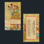 Gustav Klimt Fulfillment Nouveau Couple Visitkort<br><div class="desc">Gustav Klimt,  Fulfillment 1910-1911 Art nouveau Couple med Klimts namnteckning snurrande design och vackra guld-målning.</div>