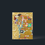 Gustav Klimt Fulfillment Nouveau Couple Vykort<br><div class="desc">Gustav Klimt,  Fulfillment 1910-1911 Art nouveau Couple med Klimts namnteckning snurrande design och vackra guld-målning.</div>