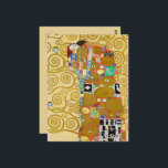 Gustav Klimt Fulfillment Nouveau Couple Vykort<br><div class="desc">Gustav Klimt,  Fulfillment 1910-1911 Art nouveau Couple med Klimts namnteckning snurrande design och vackra guld-målning.</div>