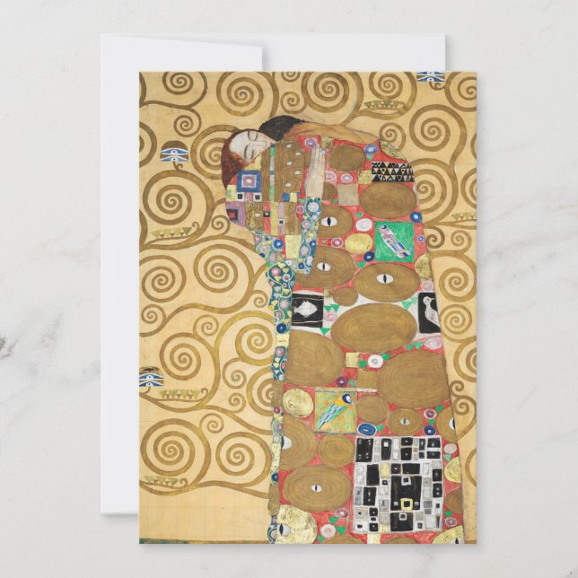 Gustav Klimt - Fulfillment, Stoclet Frieze Inbjudningar (Framsida)