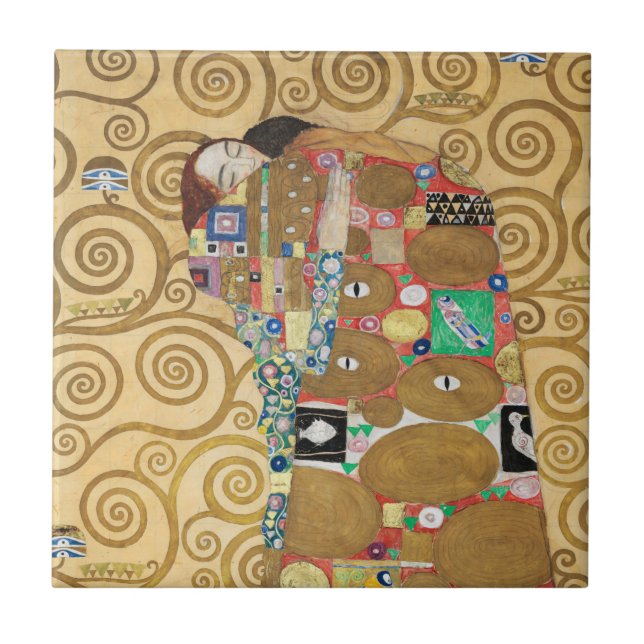 Gustav Klimt - Fulfillment, Stoclet Frieze Kakelplatta (Framsidan)