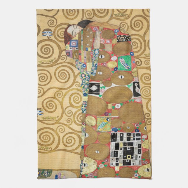 Gustav Klimt - Fulfillment, Stoclet Frieze Kökshandduk (Vertikal)