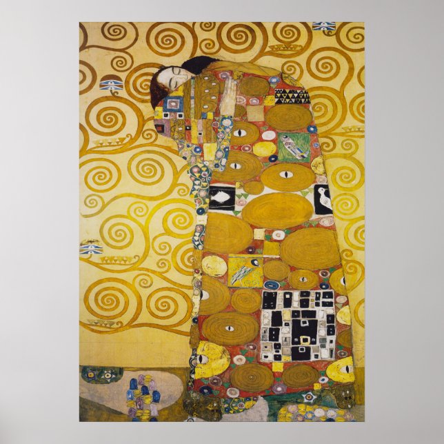 Gustav Klimt - Fulfillment Stoclet Frieze Poster (Framsidan)