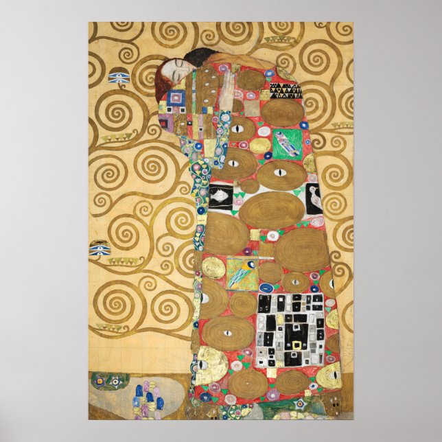 Gustav Klimt - Fulfillment, Stoclet Frieze Poster (Framsidan)