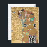 Gustav Klimt - Fulfillment, Stoclet Frieze Vykort<br><div class="desc">Livets träd,  Stoclet Frieze,  Fulfillment Älskare - Gustav Klimt,  Cardboard,  1909</div>