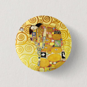 Gustav Klimt-fyllning Älskare konst Knapp