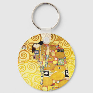 Gustav Klimt-fyllning Älskare konst Nyckelring