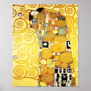 Gustav Klimt-fyllning Älskare konst Poster
