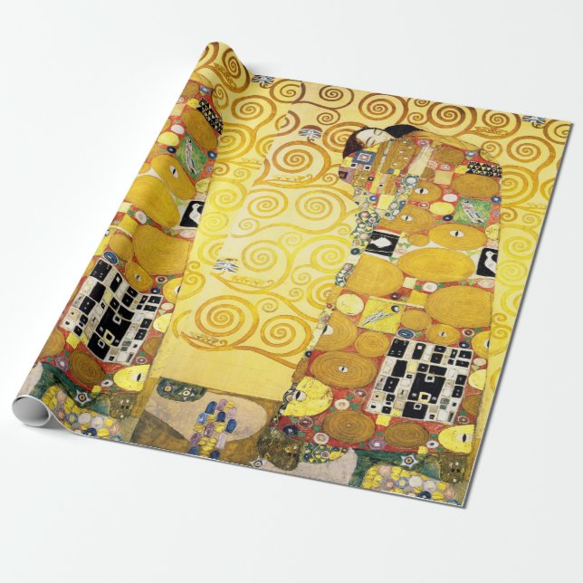Gustav Klimt-fyllning Älskare konst Presentpapper (Utrullad)