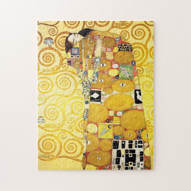 Gustav Klimt-fyllning Älskare konst Pussel (Vertikal)