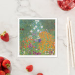 Gustav Klimt Garden Flower Mönster Berömd Painting Pappersservett<br><div class="desc">Tveka inte och beställ nu!</div>