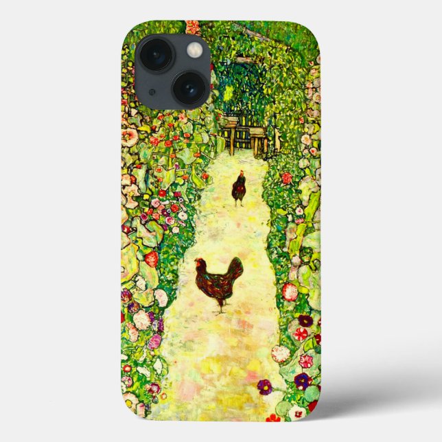 Gustav Klimt Garden med Chickens (Baksida)