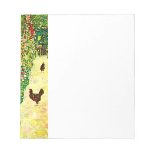 Gustav Klimt Garden med Chickens Anteckningsblock