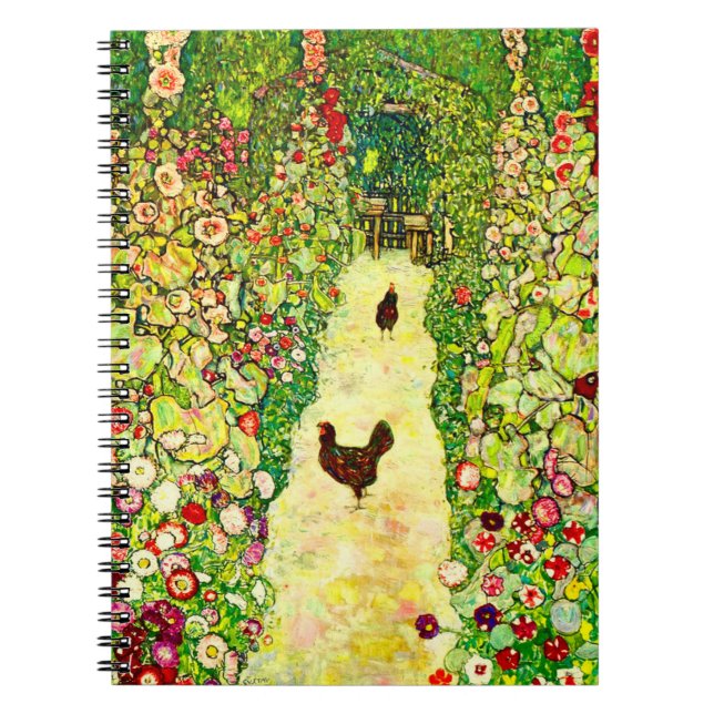 Gustav Klimt Garden med Chickens Anteckningsbok (Framsidan)