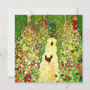 Gustav Klimt Garden med Chickens Inbjudningar