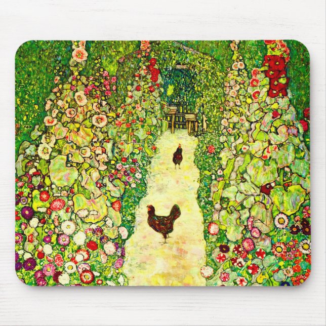 Gustav Klimt Garden med Chickens Musmatta (Framsidan)
