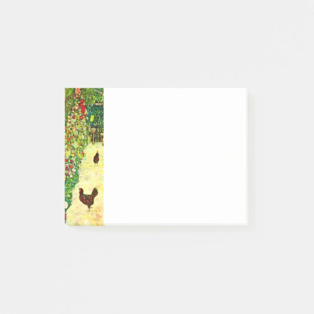 Gustav Klimt Garden med Chickens Post-it Block (Framsida)