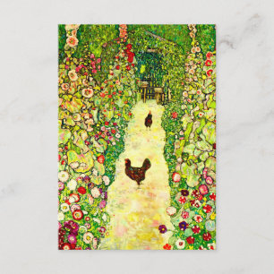 Gustav Klimt Garden med Chickens Tilläggskort