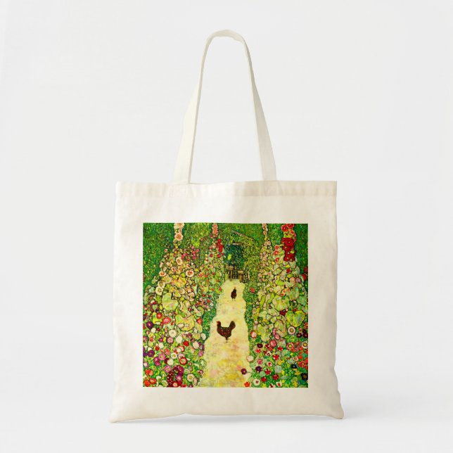 Gustav Klimt Garden med Chickens Tygkasse (Framsidan)