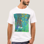 Gustav Klimt Garden med solblommor T Shirt<br><div class="desc">Garden med solblommor som målades av Gustav Klimt 1907.</div>