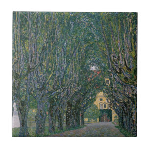 Gustav Klimt - Garden Painting Kakelplatta
