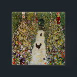 Gustav Klimt - Garden Väg med Chickens<br><div class="desc">Garden Väg with Chickens - Gustav Klimt,  Oil on Canvas,  1916</div>