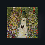 Gustav Klimt - Garden Väg med Chickens Knapp<br><div class="desc">Garden Väg with Chickens - Gustav Klimt,  Oil on Canvas,  1916</div>