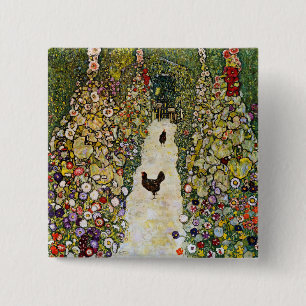 Gustav Klimt - Garden Väg med Chickens Knapp