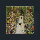 Gustav Klimt - Garden Väg med Chickens Knapp<br><div class="desc">Garden Väg with Chickens - Gustav Klimt,  Oil on Canvas,  1916</div>