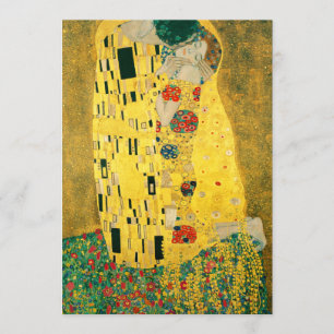 Gustav Klimt Golden Art Kyssen för älskare Inbjudningar