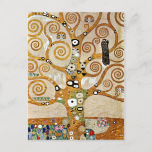 Gustav Klimt Golden Livets träd med Bird Vykort
