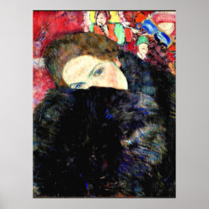 Gustav Klimt-grafik, Dam med en muff Poster