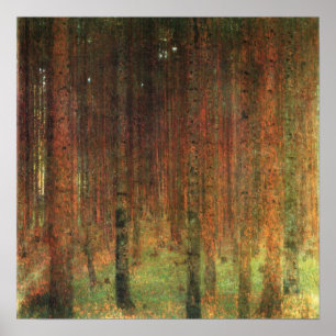 Gustav Klimt - Gräs Forest II Landscape Poster