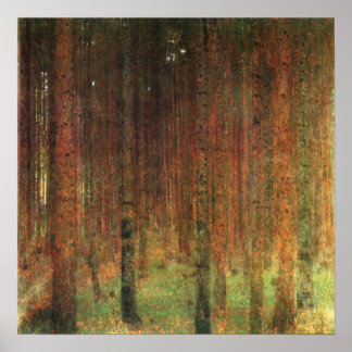 Gustav Klimt - Gräs Forest II Landscape Poster