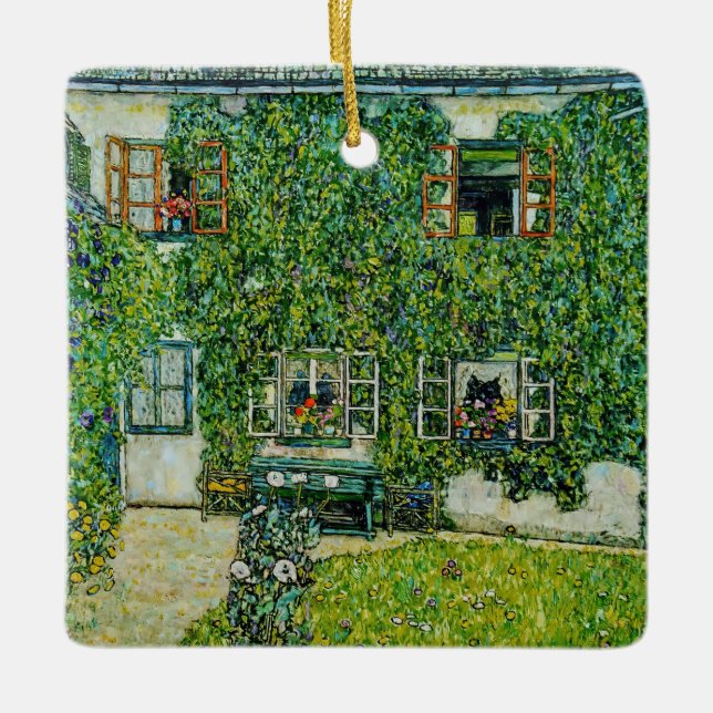 Gustav Klimt - Guardaboschis hus Julgransprydnad Keramik (Framsida)