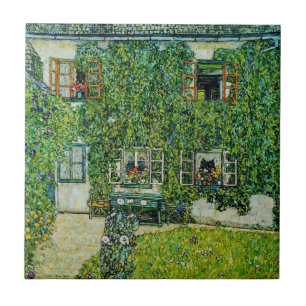 Gustav Klimt - Guardaboschis hus Kakelplatta
