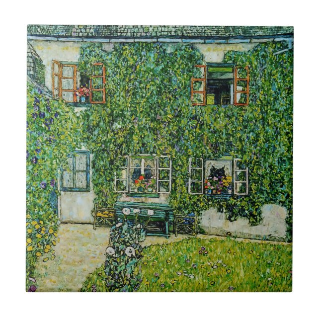 Gustav Klimt - Guardaboschis hus Kakelplatta (Framsidan)