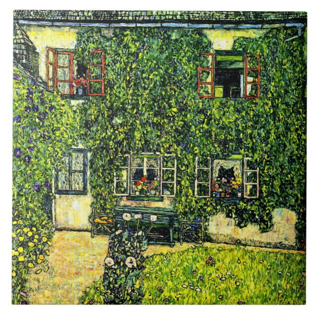 Gustav Klimt - Guardaboschis hus Kakelplatta (Framsidan)