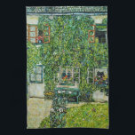 Gustav Klimt - Guardaboschis hus Kökshandduk<br><div class="desc">House of Guardaboschi / House in Weissenbach of Attersee Sjö - Gustav Klimt,  Oil on Canvas,  1912</div>