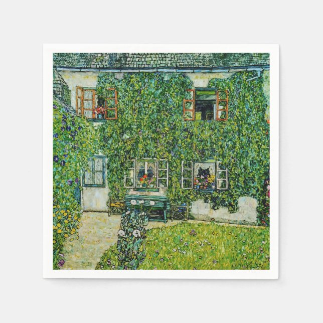 Gustav Klimt - Guardaboschis hus Pappersservett (Framsidan)