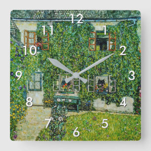 Gustav Klimt - Guardaboscis hus Fyrkantig Klocka